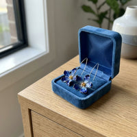 Blue Vintage Flower Earrings