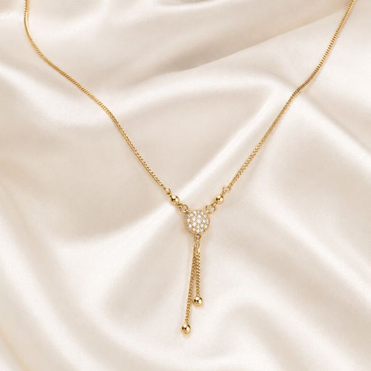 Vintage Golden Crystal Necklace