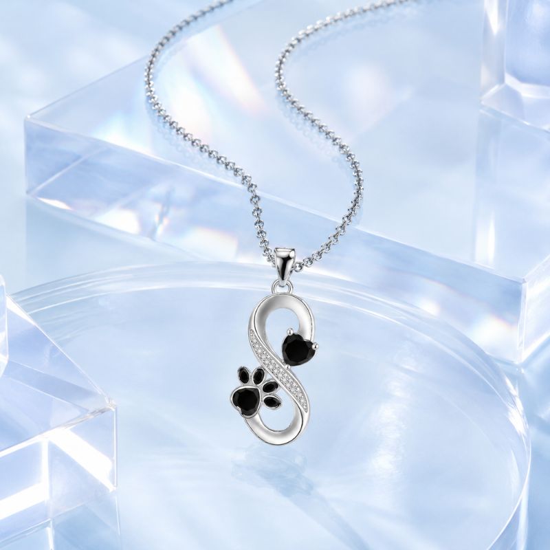 Infinite Symbol Necklace Hearts Paw Print
