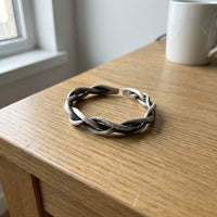 Vintage Braided Silver Bracelet