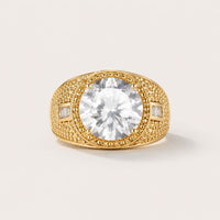 Vintage Gold Glass Ring