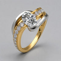 Vintage Bright Two Tone Ring
