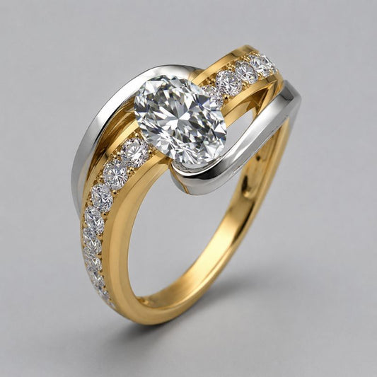 Vintage Bright Two Tone Ring