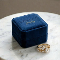 Vintage Golden Doble Moonstone Ring