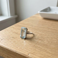 Vintage Light Turquoise Crystal Ring
