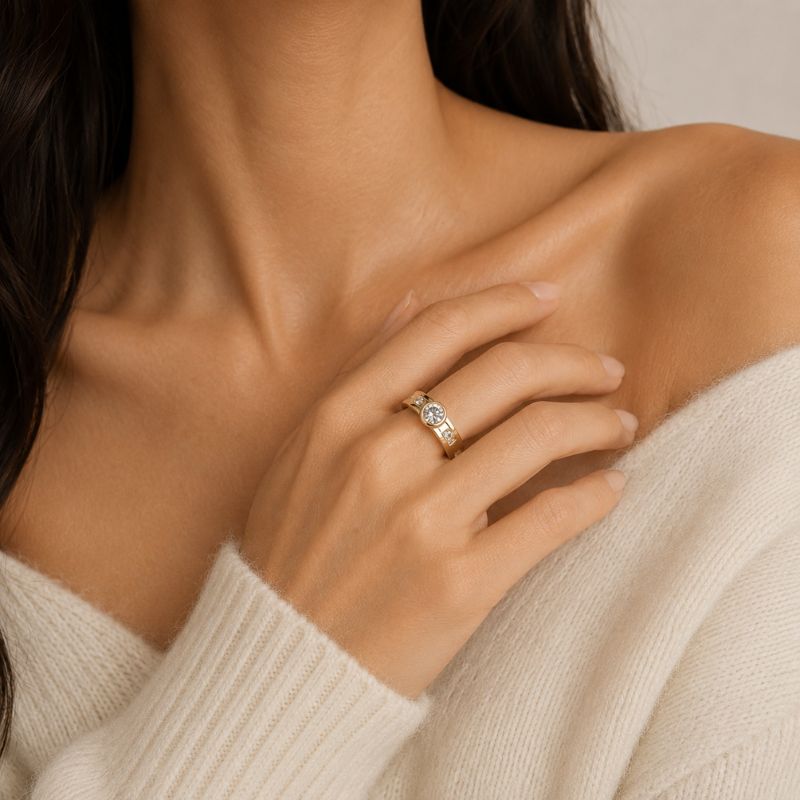 Vintage Fine Zirconia Forged Ring