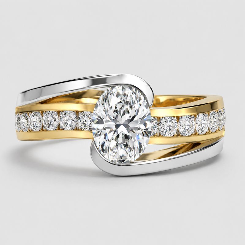 Vintage Bright Two Tone Ring