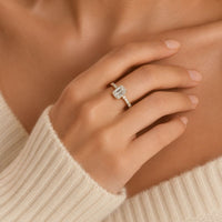 Vintage Cubic Zirconia Gold Ring