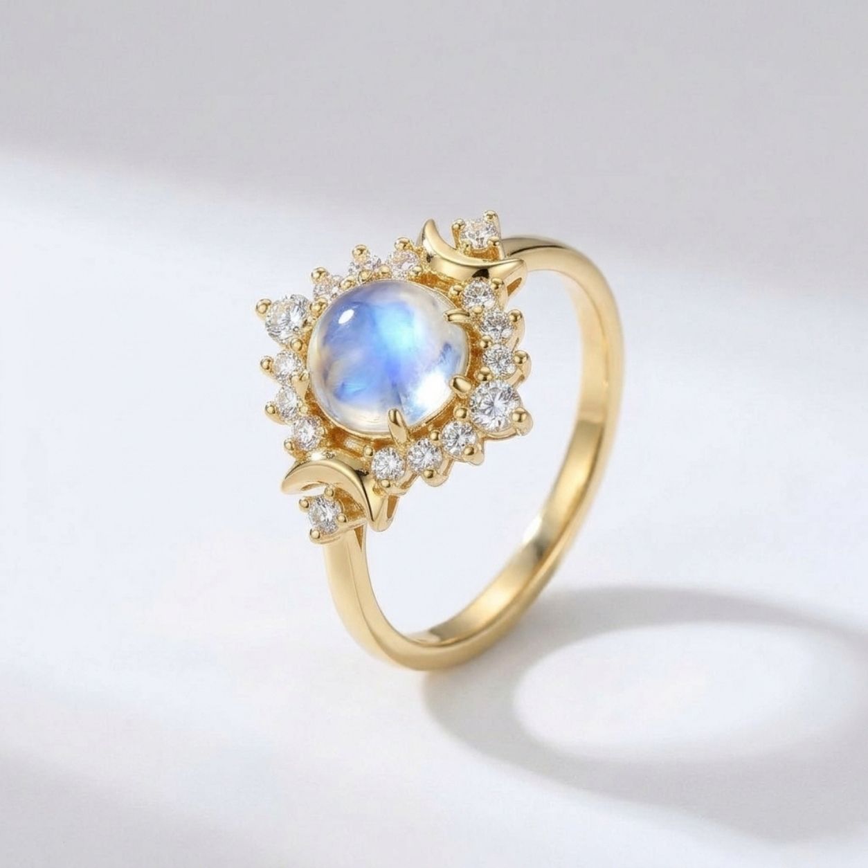 Vintage Moonstone Gold Ring