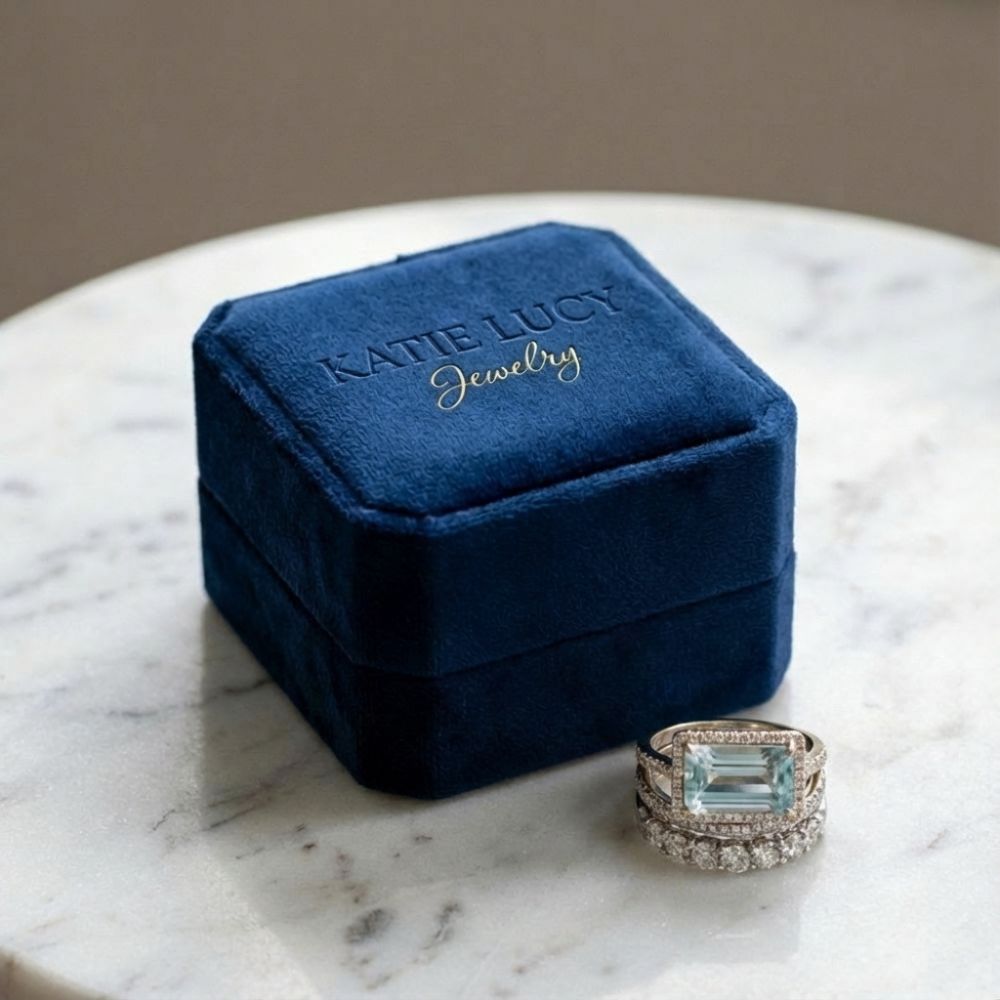 Vintage Silver Turquoise Glass Ring Set