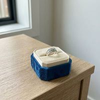 Vintage Layered Blue Stones Silver Ring