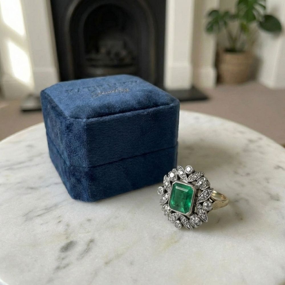 Vintage Emerald Zirconia Ring