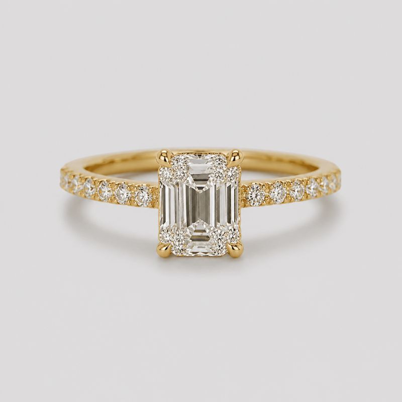 Vintage Cubic Zirconia Gold Ring