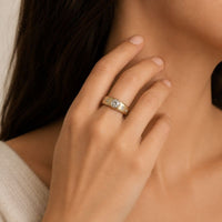 Vintage Fine Zirconia Forged Ring
