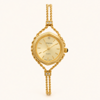 Dainty Double-Chain Quartz Watch
